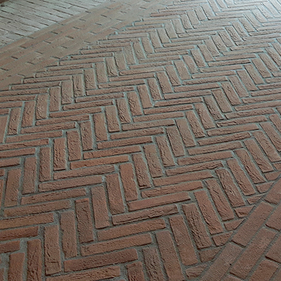 Pavimentazione in mattoni a vista